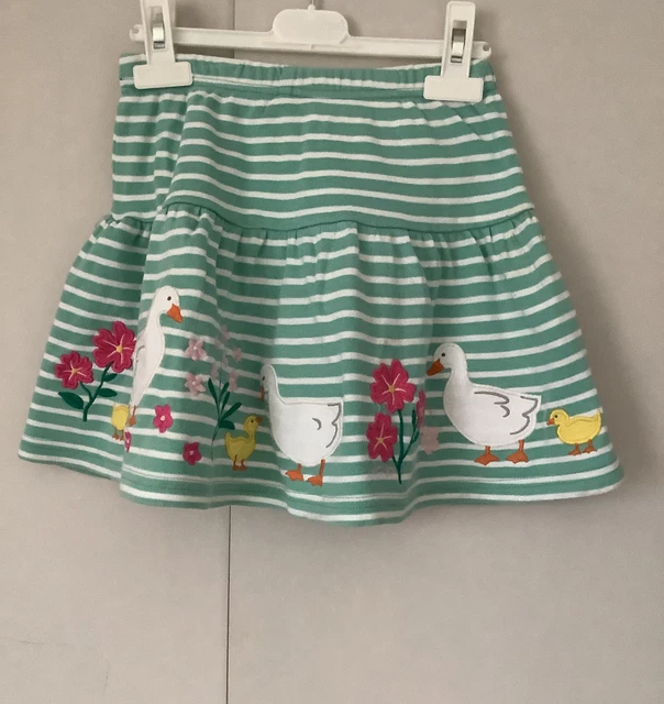 Jojo Maman Bebe bambine età 3-4 anni Skort bretone a righe anatre e anatroccolo dettaglio