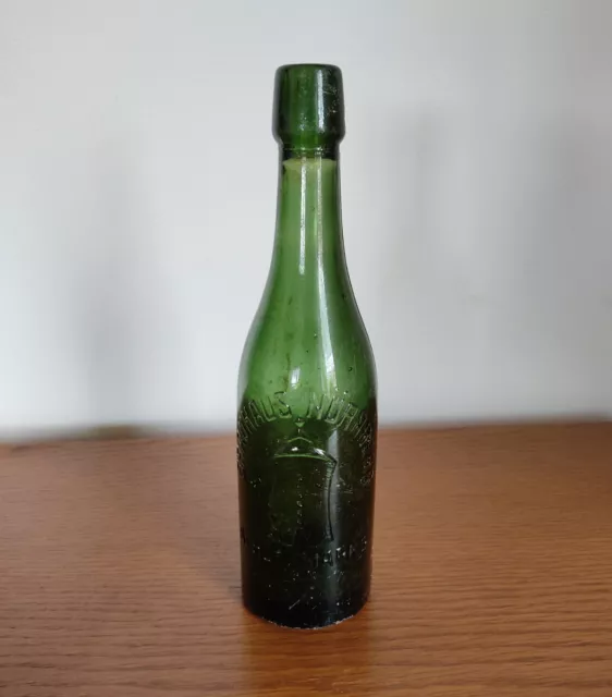 Bierflasche Glas Brauhaus Nürnberg Reklame 0,5L Bayern Grünglas alt selten Antik