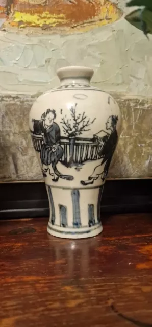 Vase Meiping Delft XVIII dans le style Chine Dynastie Ming Faïence