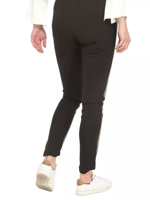 Pantaloni da donna Isaco e Kawa in pelle tradizionali neri taglia 40 c3512 2