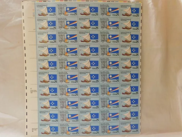 Micronesia Marshall Islands Stamps 25 Cent Mnh, Us Scott 2506-2507 Sheet Of 50