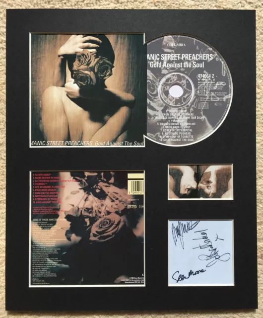 MANIC STREET PREACHERS - Signed - GOLD AGAINST THE SOUL - Album Display