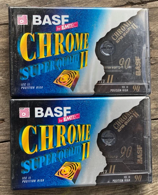 Lot De 2 Cassettes Audio Vierges BASF CM II Chrome Maxima 90 Min – Sous Blister