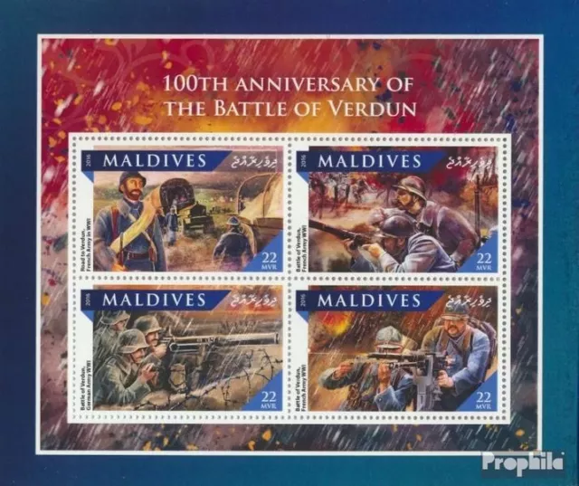 Briefmarken Malediven 2016 Mi 6701-6704 Kleinbogen (kompl. Ausg.) postfrisch Mil