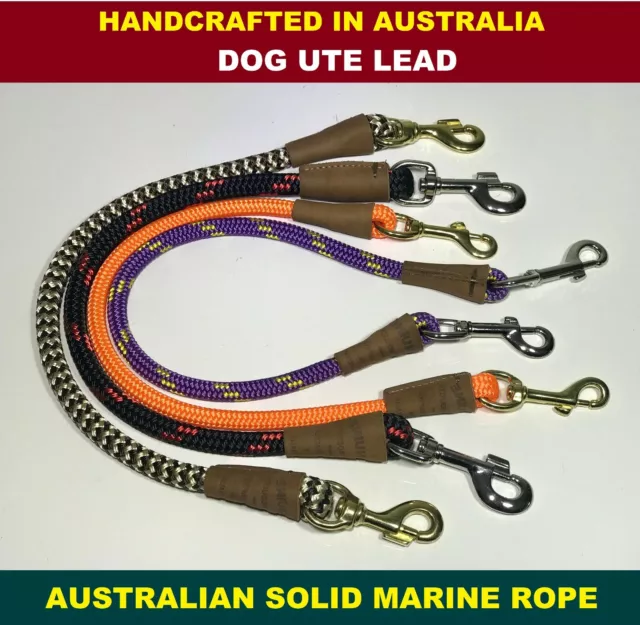 UTE Dog Lead Leash Heavy Duty Solid Marine Round Rope AUSTRALIAN HANDMADE