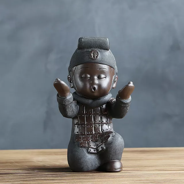 Terra Cotta Warriors Statue Penholder Yixing Purple Clay Tea Pet China
