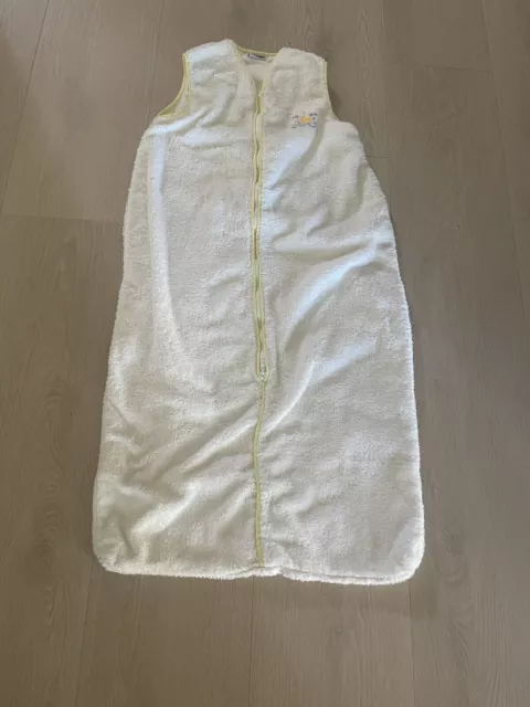 Original Grobag Sleepsack,6-18M TERRYCLOTH OUTSIDE INSIDE LINED ZIPPERS PERFECT