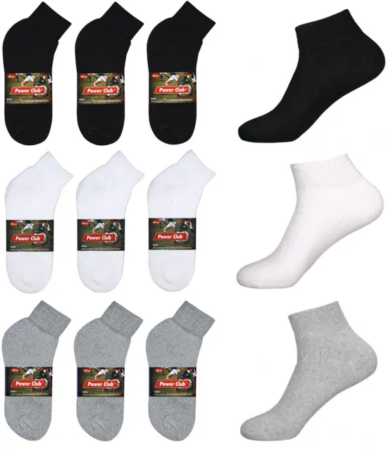 5~100 Dozens Wholesale Lots Mens Sports Cotton Ankle Socks Solid P284 9-11 10-13