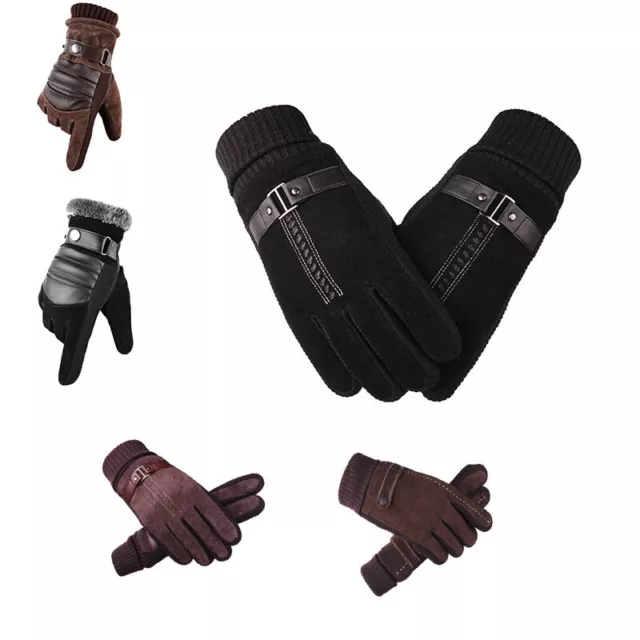 Fashion Men's Winter Warm Touch Screen Driving Gloves sports Ski Gloves