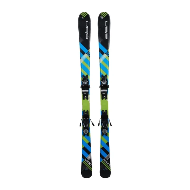 Skis Alpins Occasion Junior Elan Scoop Stuf + Fixations - Bleu 81-90 Cm