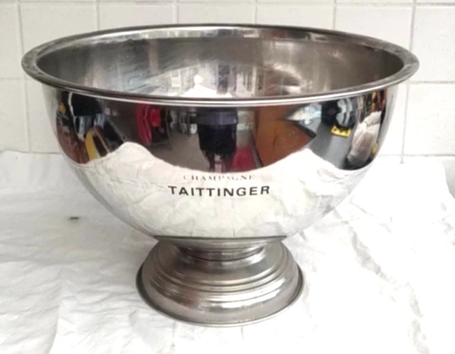 ANCIEN SEAU A CHAMPAGNE EN ALU BISTROT ART DÉCO 1940/1950