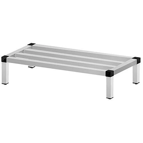 Aluminum Dunnage Rack, 48'' x 20'' Commercial Floor Food Shelf, 8'' off the