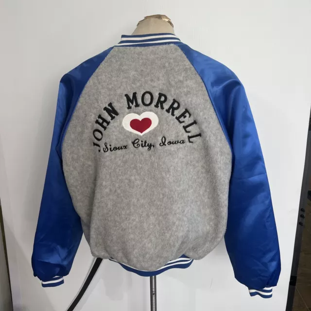 John Morrell Sioux City Iowa Meats Jacket Coat Adult Men XL “Satin Wool” Varsity