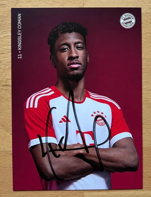 Kingsley Coman AK FC Bayern München 2023-24 Autogrammkarte original signiert