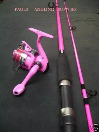 CHILDS PINK TELESCOPIC Fishing Rod & Pink Fishing Reel With Line Weight  +Keyring £24.42 - PicClick UK