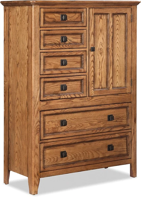 Intercon  Brushed Ash 6 Drawer Dresser W/ Door