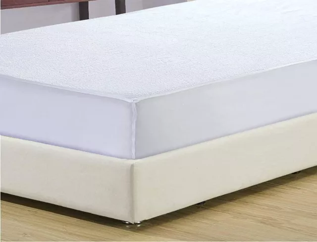 WATERPROOF TERRY TOWEL MATTRESS PROTECTOR FITTED SHEET COVER Non-Allergenic