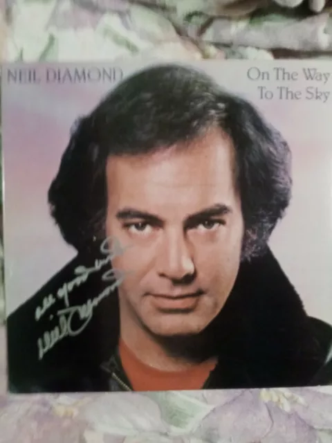 Neil Diamond Signed Autographed "On the Way to the Sky" album cover. COA