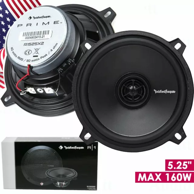 Rockford Fosgate Prime R1525X2 160W 5.25" 2-Way Coaxial Car Speakers - 1 Pair