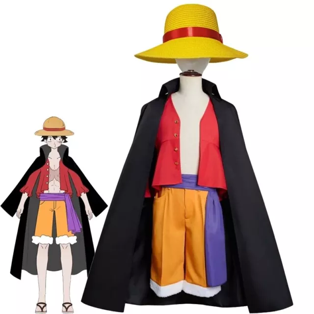 RUIZE Costume de cosplay One Piece, Costume de déguisement sur le thème de  l'anime d'Halloween avec chapeau, Costume d'uniforme japonais Portgas D  Ace, Portgas D Ace Outfit Robe Veste Cape,Blanc,S : 