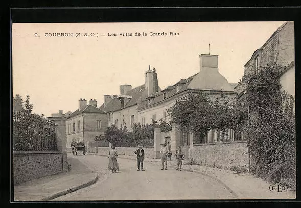 CPA Coubron, Les Villas de la Grande Rue