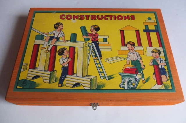 JEU DE CUBES ANCIEN en bois années 1950 EUR 25,00 - FR JEU DE CUBES ANCIEN en bois années 1950 EUR 25,00 - FR