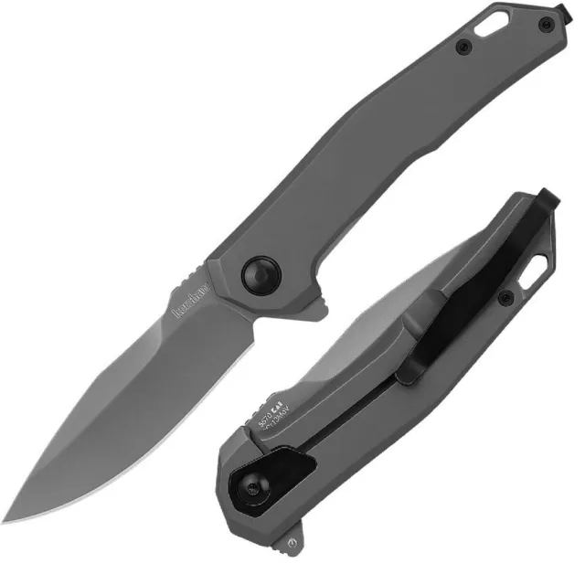 Kershaw Helitack Folding Knife 3.25" 8Cr13MoV Steel Blade PVD/Stainless Steel