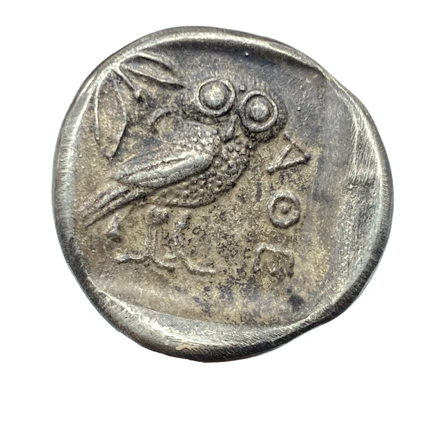 Attica Athens Greek Owl Silver Tetradrachm Coin (440-404 BC) - NGC Ch XF 23.4mm.