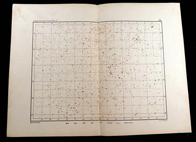 Celestial Map Star Chart Orion Hydra Taurus Gemeni Cancer Astronomy Antique 1893