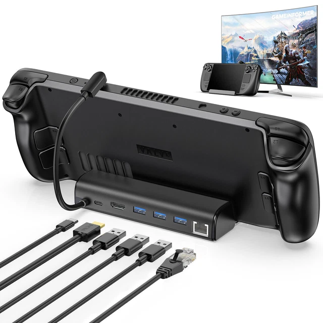 Steam Streamer Adapter 4K HDMI TV Monitor Adapter Valve Steam Deck Dock 6-in-1 Charging ...