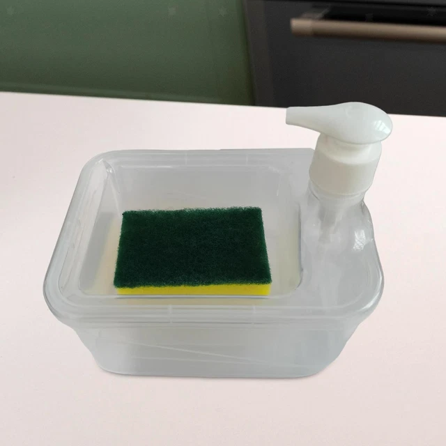 Dispenser di sapone e portaspazzola, flacone pompa liquidi, lavaggio piatti e