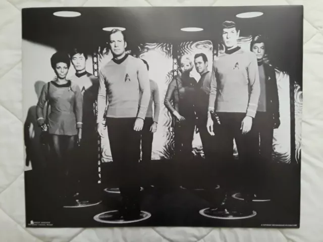 Star Trek TOS - Bridge Crew on Transporter B/W Poster / Still - 23" x 19"