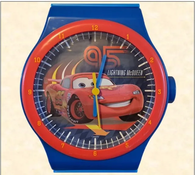 Pendule murale chambre d'enfant. Cars. Forme de montre. Disney. Pixar. 92 cm 3