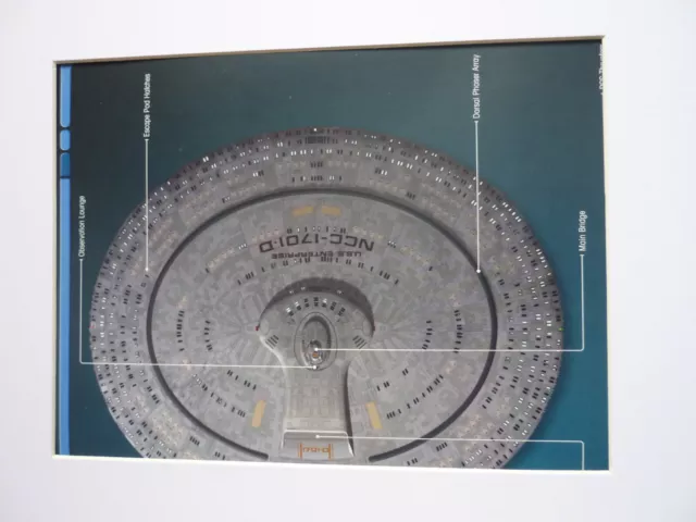 A4 poster ready frame mount STAR TREK USS ENTERPRISE NCC-1701-D SAUCER BRIDGE