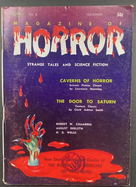 Magazine of Horror #6 Nov 1964. HG Wells - The Moth Story. Rare. Science Fiction