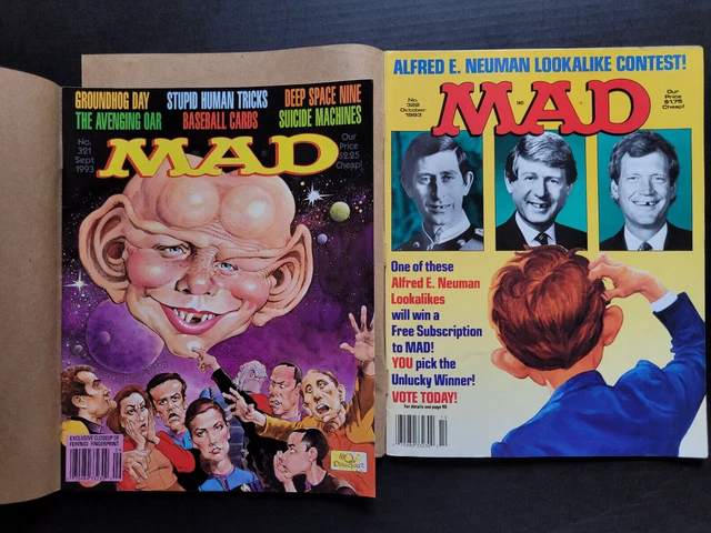 Mad Magazine ~ Lot 2 Issues ~# 321 Deep Space Nine +# 322 Lookalikes ~ W/Mailer!