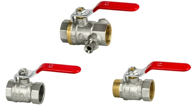 HATOOLHA Messing-Kugelhahn 8 Mm – 4 Stück, Schlauchstutzen, 180° Griff, Für Wasser, Öl & Gas, 6/8/10/12 Mm