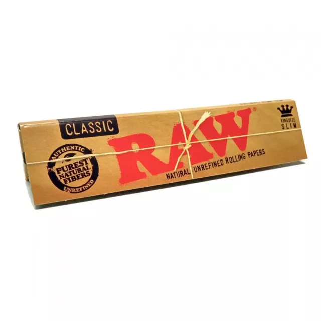 RAW CLASSIC King Size Slim 110mm Natural Unrefined Rolling Papers, Multilisting 3