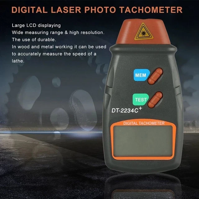 di velocità del motore Misuratore RPM Contagiri laser digitale Non contatto