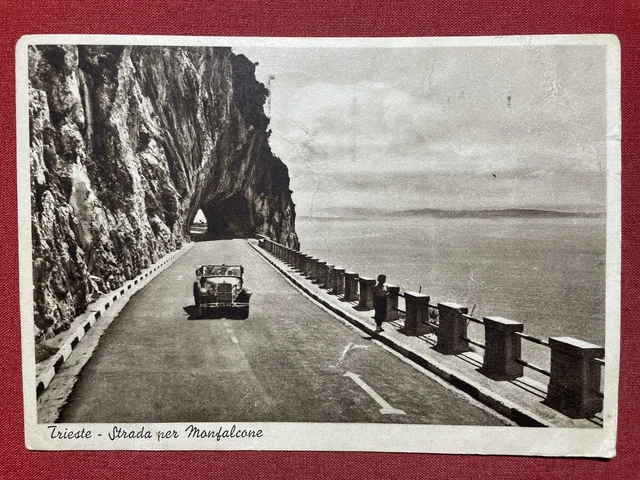 Cartolina - Trieste - Strada per Monfalcone - 1940