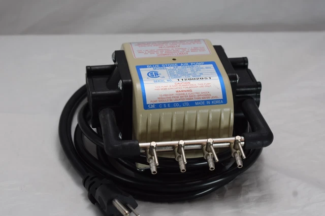 BLUE STONE AIR PUMP General Hydroponics MODEL AP-0025B 120VAC 60hz 320 ...