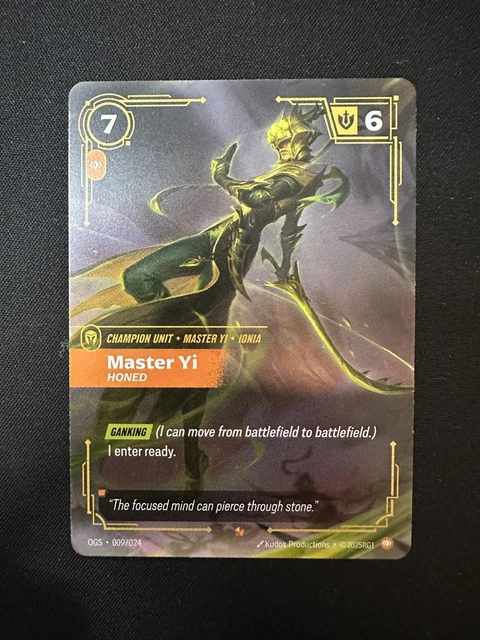 RIFTBOUND LEAGUE OF Legends TCG Master Yi - Honed OGS Proving Grounds ...