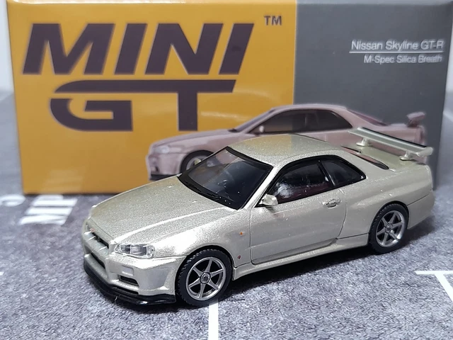 Mini Gt Skyline Gt R R34 MINI GT NISSAN Skyline GT-R R34 M-Spec Silica Breath 1:64 Mint & Boxed ...