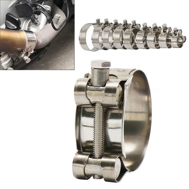 1 pz morsetto tubo di scarico moto 26 mm marmitta acciaio inox pinza fissa