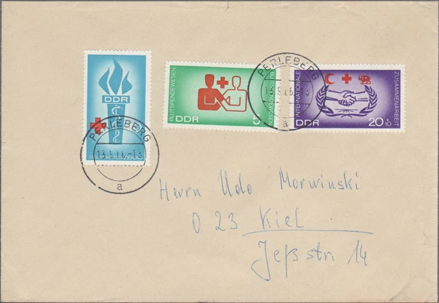 DDR Nr. 1207 - 1209 Gesundheit als echt gel. Ersttagsbrief / FDC aus Perleberg