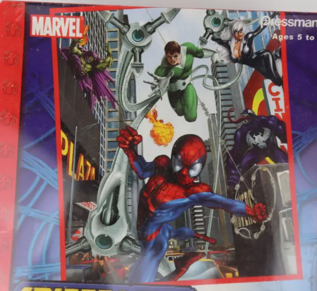 SPIDERMAN Marvel 100 piece Puzzle 15 X 12.5 by Pressman 2003 Ages 5-8 NEW