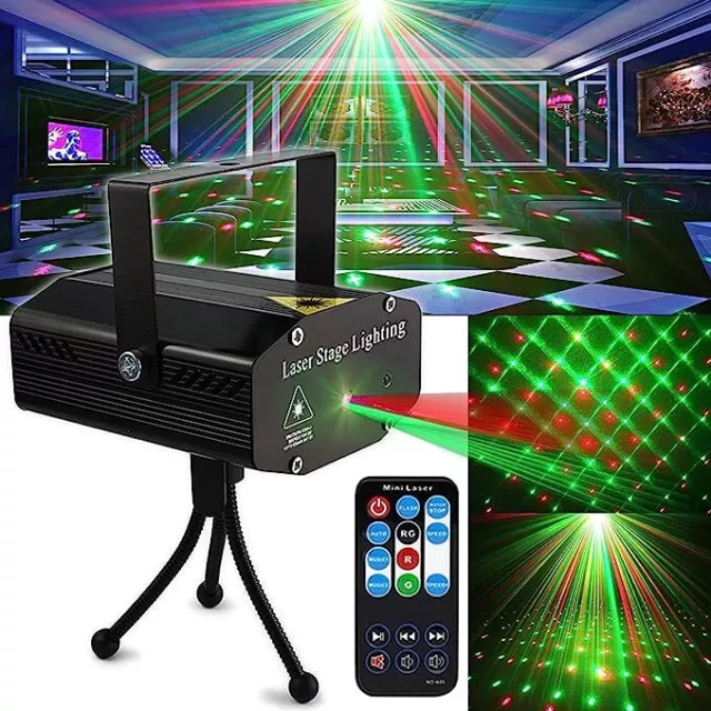 LED RGB Laser Stage Light Star Pattern DJ Disco Party KTV Projector Lighting