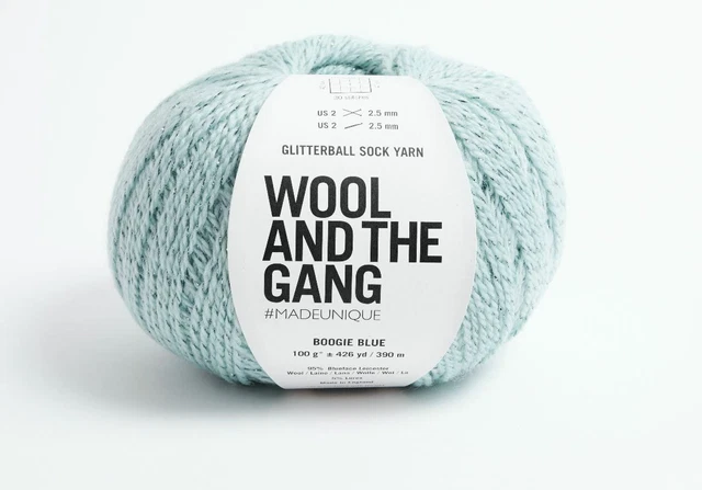 Hilo de calcetín WATG WOOL AND THE GANG 100 g 426 yardas / 390 m - azul boogie