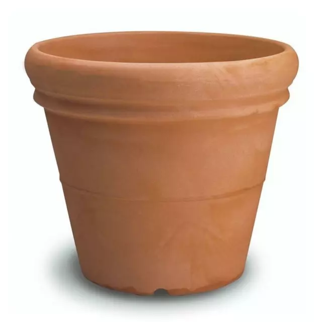 Vaso A Campana In Resina Da 100Cm Elbi, Doppio Bordo, No Plastica O Terracotta