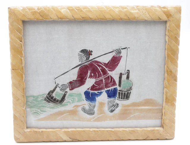 Farbholzschnitt, China, gerahmt/Glas, RG 23,5 x 28,5 cm (333-15539)*